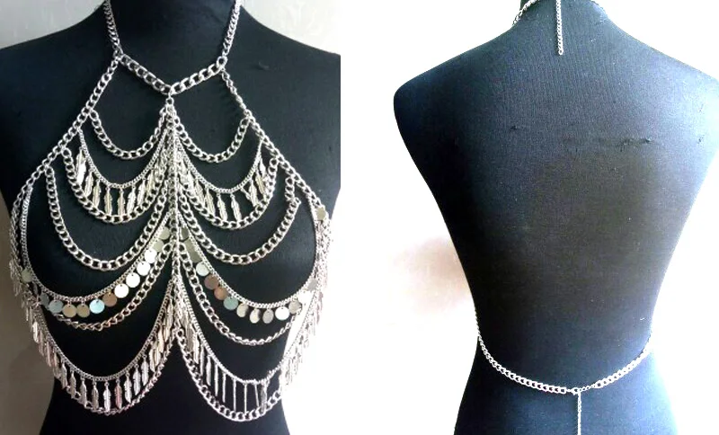 Chran новинка богемный многослойный бюстгальтер с цепочкой укороченный топ бралет