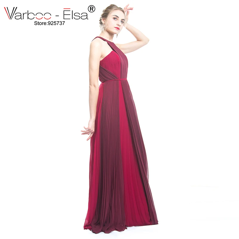 VARBOO_ELSA Elegant Long Evening Dress Wine Red Sleeve Formal Dresses Tulle Appliques Party 2021 | Свадьбы и торжества