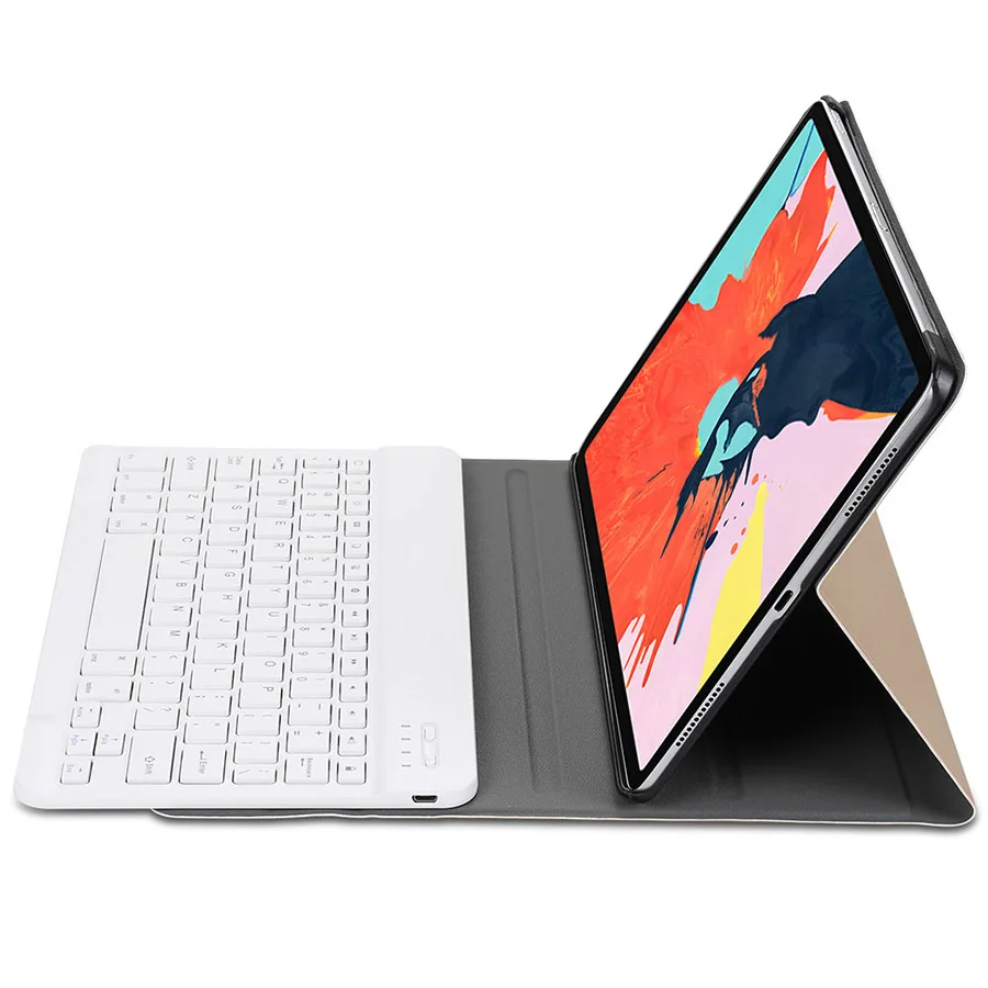 Bluetooth клавиатура для iPad Pro 11 дюймов «2 в 1» из искусственной кожи на магните Чехол Съемный Беспроводная клавиатура-Чехол