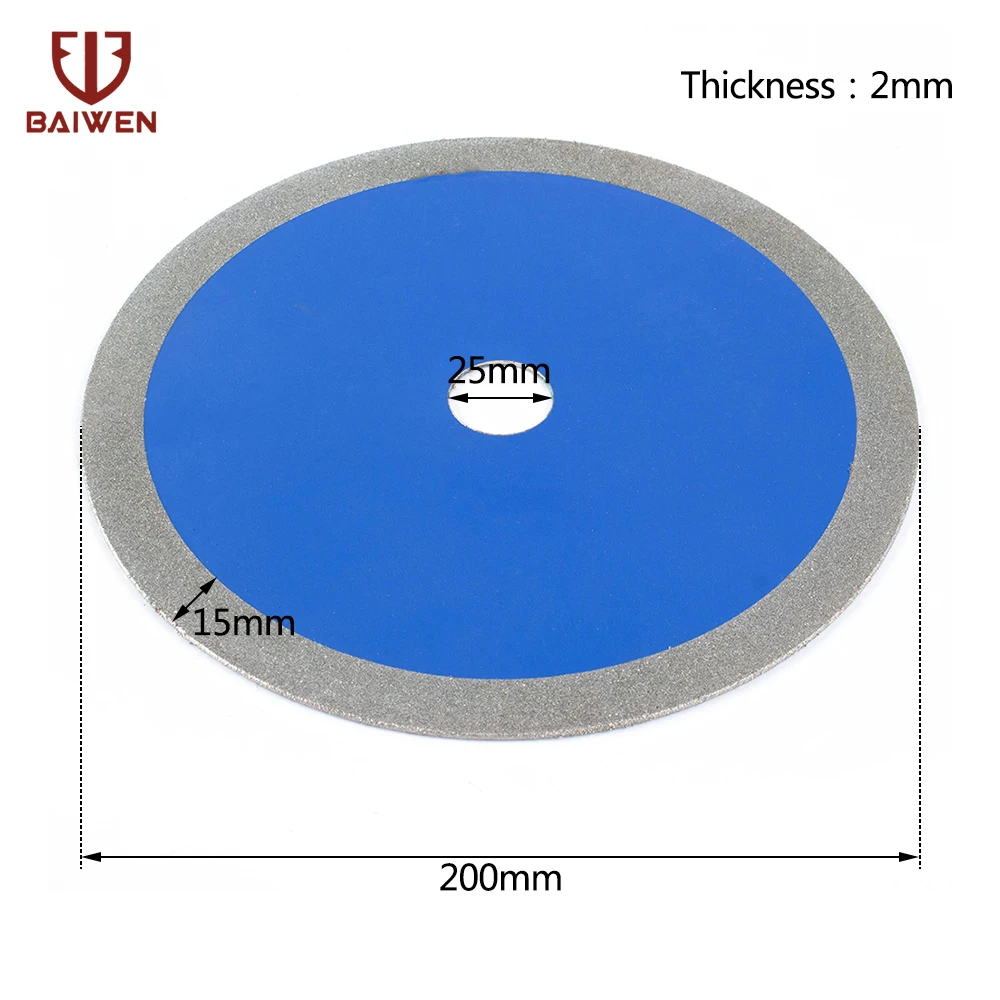 

8 Inch 60Grit Electroplated Diamond Saw Blade Diamond Circular Cutting Disc For Cut Masonry Stone Tiles Concrete Cutter Tool