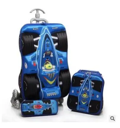 Mochila escolar con ruedas 3D para niños y niñas, maleta con ruedas,...