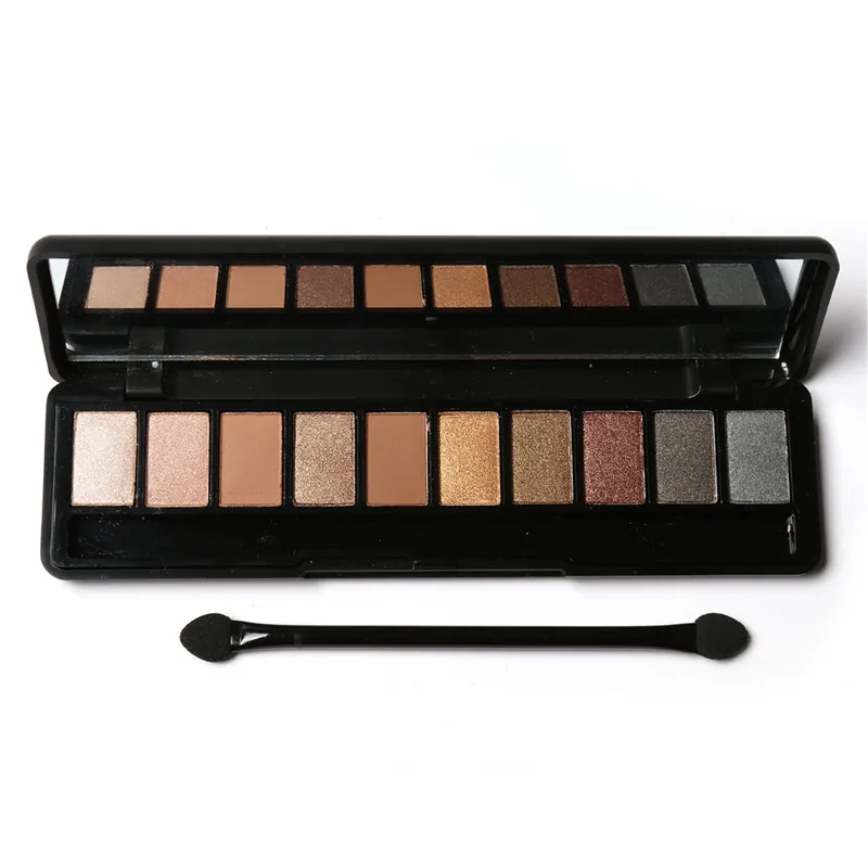 FOCALLURE 10 цветов Палитра теней для век Pro Earth Makeup с кистью Smoky Eye Shimmer Matte Mineral Водонепроницаемые Наборы