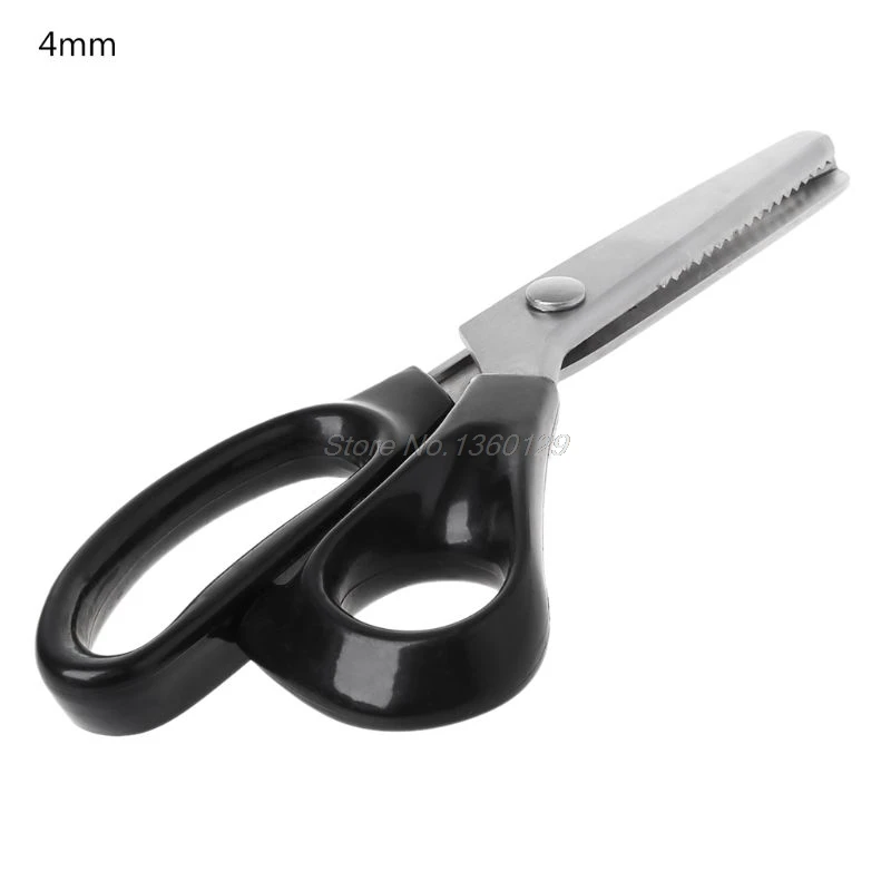 4mm 2 мм/3 мм/4 мм/5 мм/7 мм ЗИГЗАГ Швейная резка портновские ножницы Pinking Scissor Leather Craft 23,5 см Dec10 и Прямая поставка - Цвет: 4mm