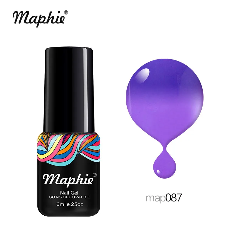 Maphie термальный УФ-гель для ногтей 3D Хамелеон Температура Led лак для ногтей эмаль замочить от Led Изменение цвета гель лак для ногтей - Цвет: 087