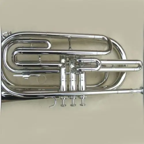 Никелевый трубчатый костюм с изображением рогов Bb Key желтый латунный корпус без