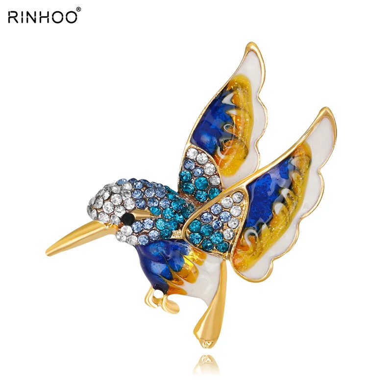 Красивая разноцветная брошь в виде птицы Rinestone броши животных для свадьбы