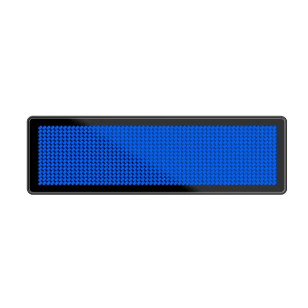 Blue-L Мини перезаряжаемый светодиодный именной тег мини цифровой программируемый прокручивающийся ярлык для сообщений Значок Знак для фестиваля Поддержка всех языков - Цвет: Blue-L