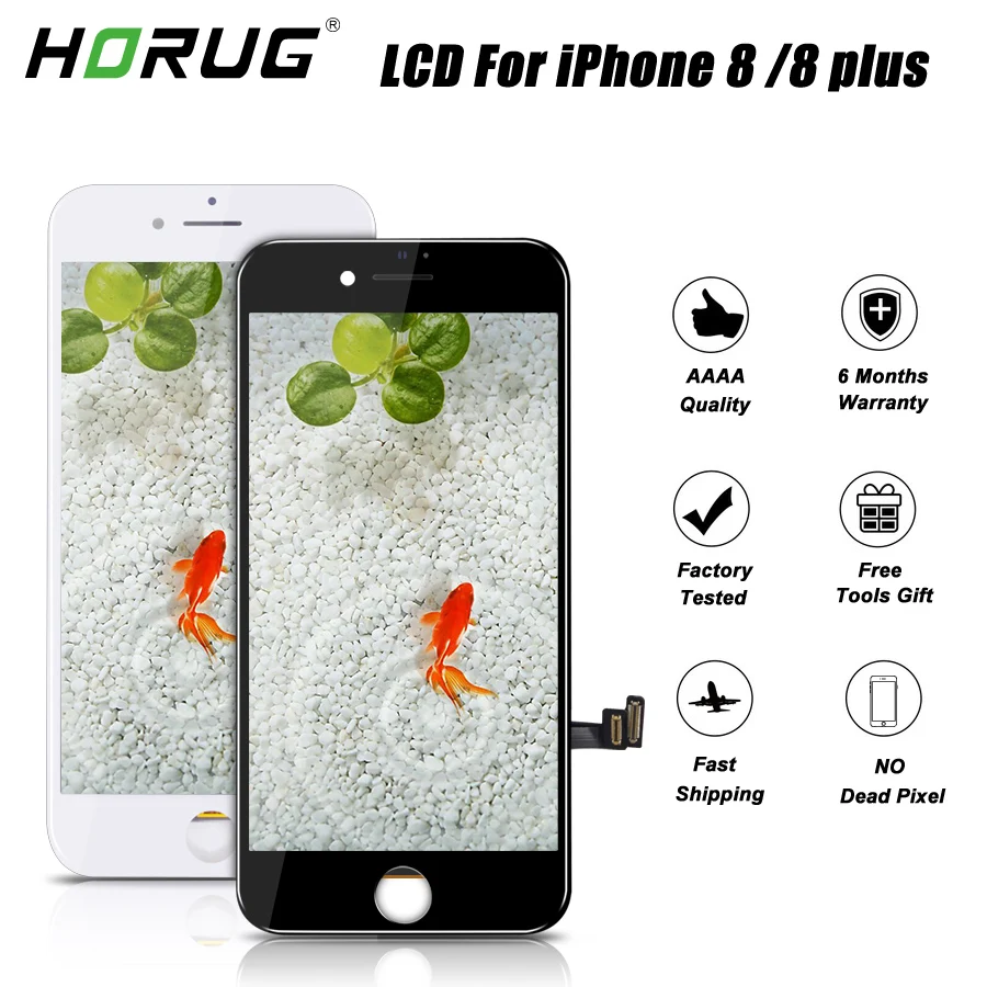 HORUG AAAA качественный ЖК экран для iphone 8 Plus дисплей сборка Замена плюс дигитайзер
