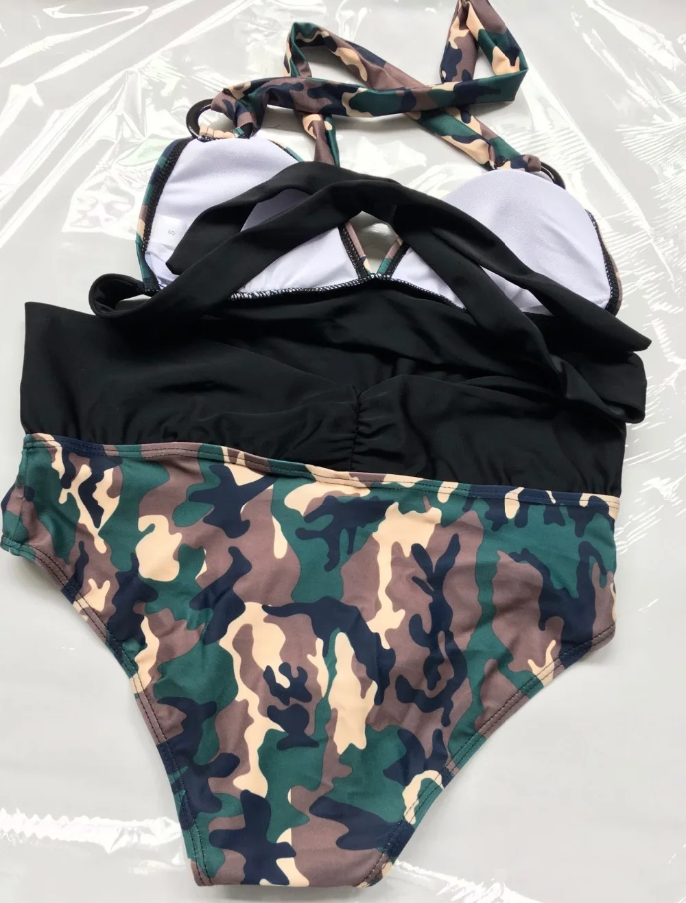 Камуфляжный комплект бикини новинка 2017 женский купальник пляжная одежда с