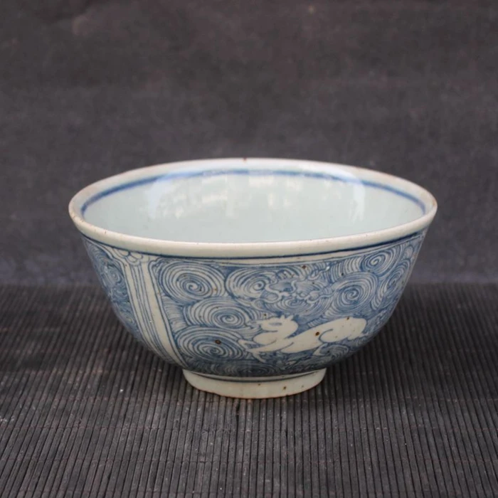 

Сине-белая фарфоровая сине-белая чаша для лошадей, старая фарфоровая чаша для украшения