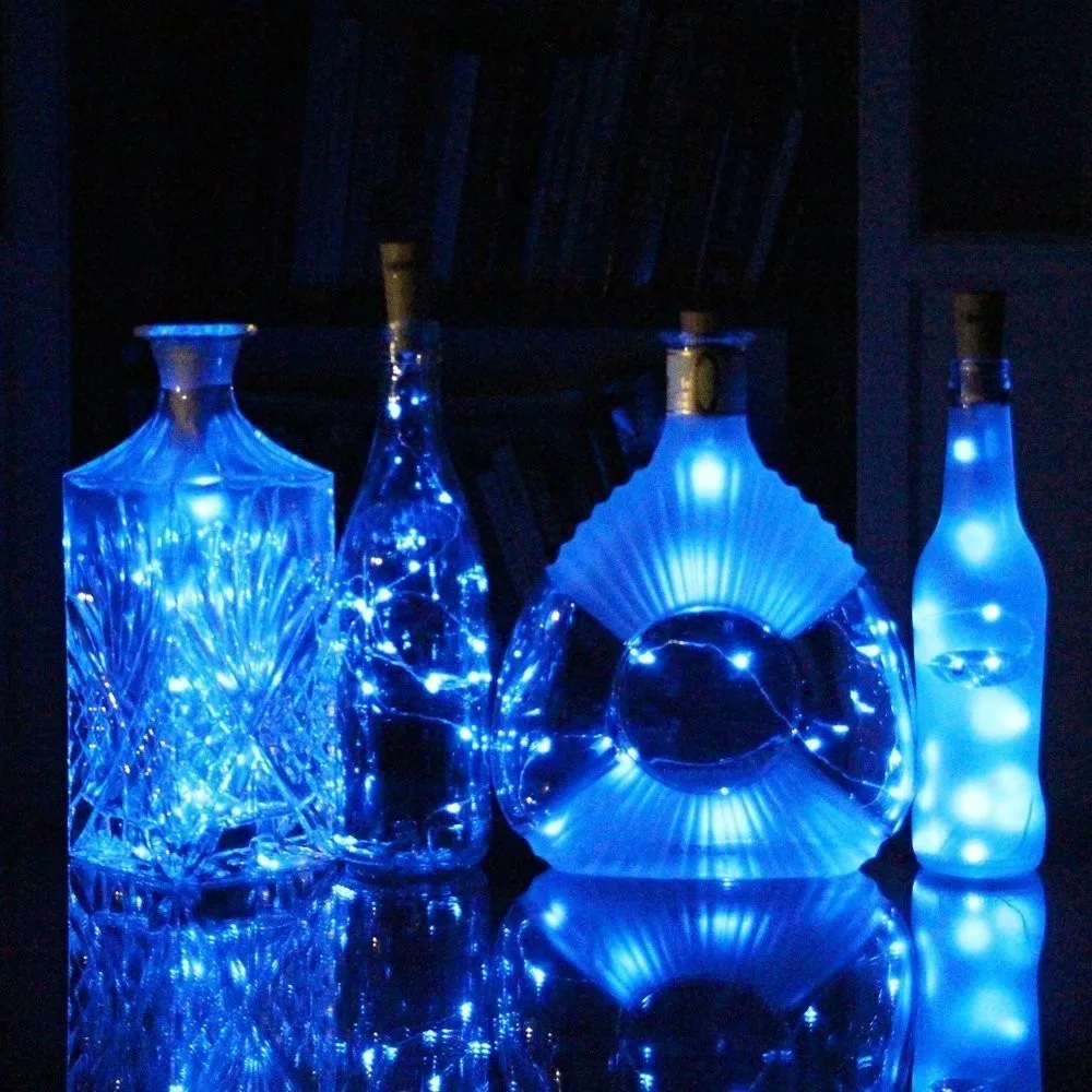 1 шт. 15 20 светодио дный led бутылка вина Натуральная пробка свет шнура DIY Фея медный