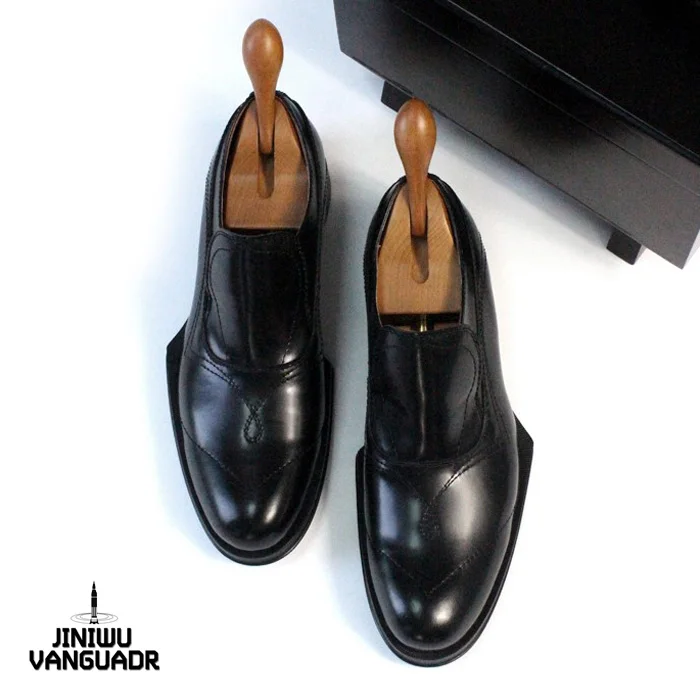 

Luxury style Black geometry sole formal handmade leather shoes high quality genuine leather party dress shoes wedding oxfords