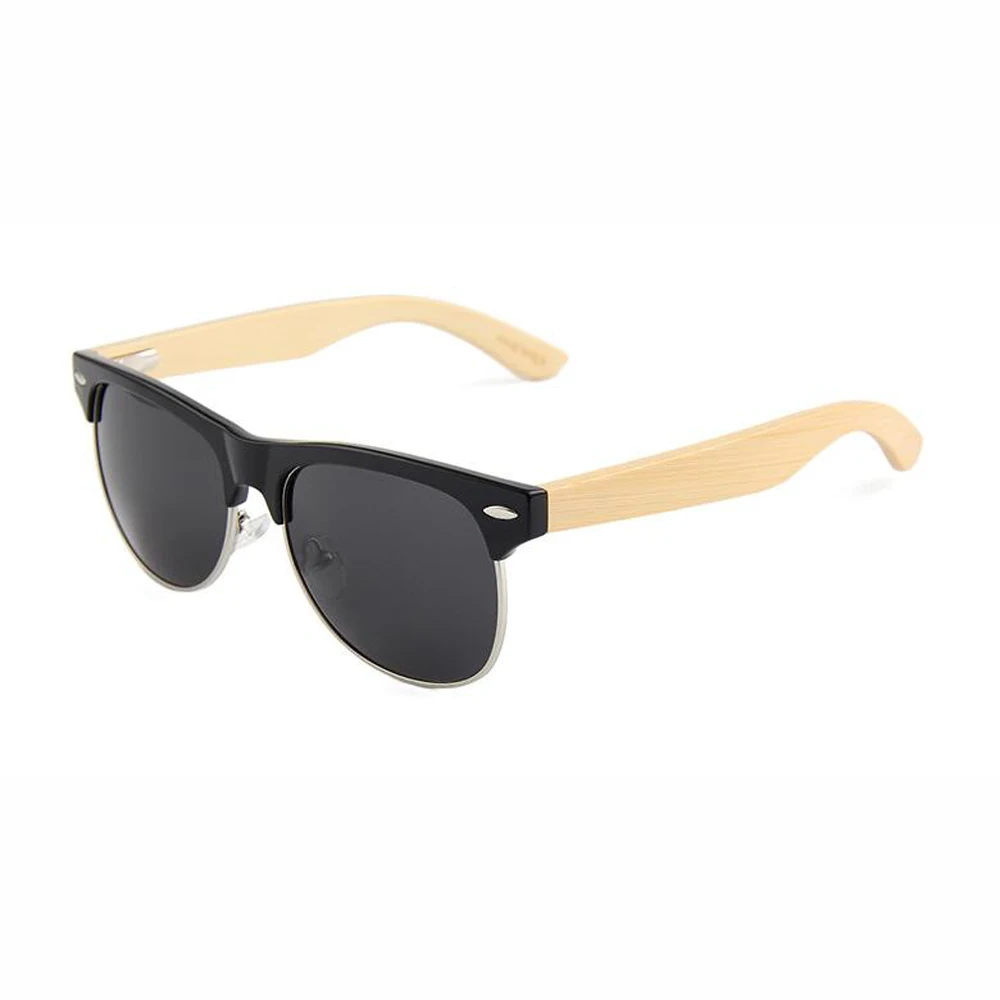 

BerWer Retro Wood Sunglasses Men Bamboo Sunglass Women Brand Design Goggles Polarized Sun Glasses Shades oculos