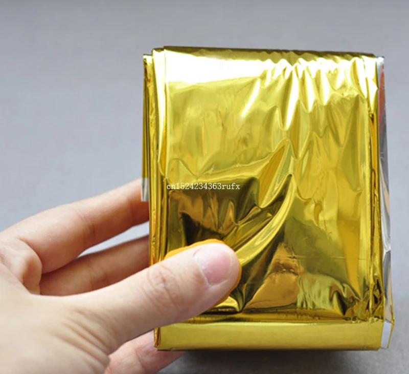 Спасательное одеяло из фольги для выживания оказания первой помощи золотые