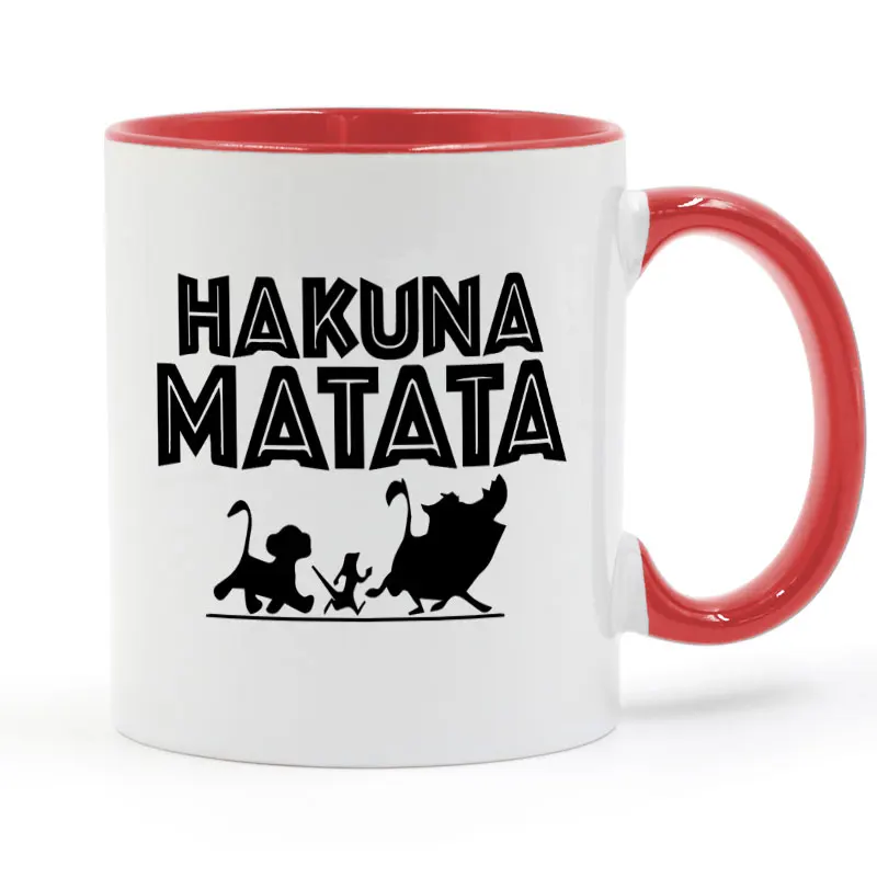 Львы король хакуна матата Кружка Кофе Молоко творческая керамическая кружка DIY подарки Домашний декор кружки 11 унций T775