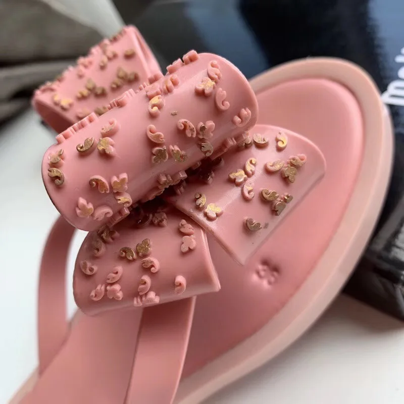 Оригинальная обувь Mini Melissa женские шлепанцы с бантиком в стиле Мелисса 2019 | Обувь