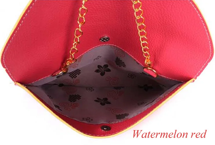 Fashion synthetic Leather Women Evening Handbag Lady Envelop Clutch Shoulder Messenger Tote Chain Bag Purse Mortise Lock | Багаж и сумки