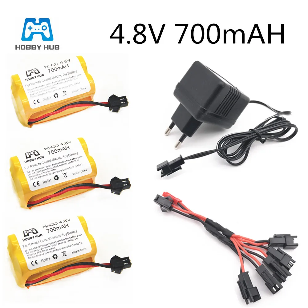 Hobby hub ni-cd 4 8 в 700 мАч аккумулятор с зарядным устройством 5 1 для управления