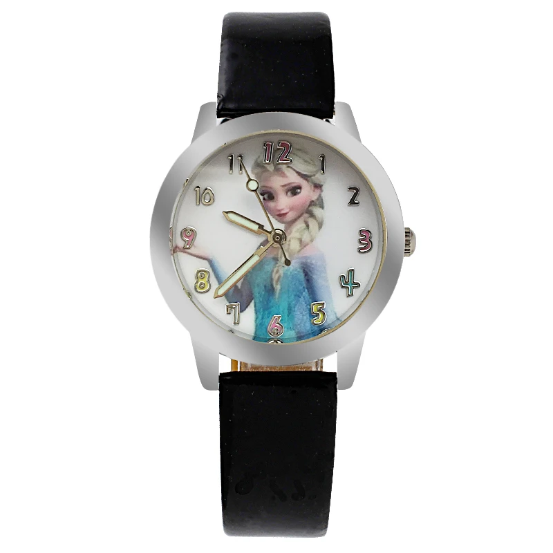 Модные брендовые милые детские кварцевые часы кожаный браслет для девочек