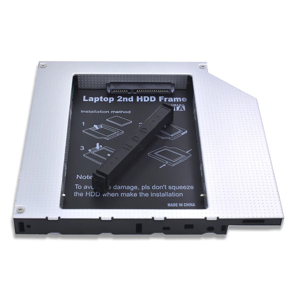 TISHRIC 2018 Тетрадь ODD DVD ROM Optibay Алюминий 2nd HDD Caddy 12 7 мм IDE SATA 2 5 дюймов Чехол для SSD
