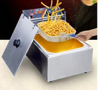electric deep fryer multifunctional household commercial stainless steel fried chicken french fries machine 5 5l