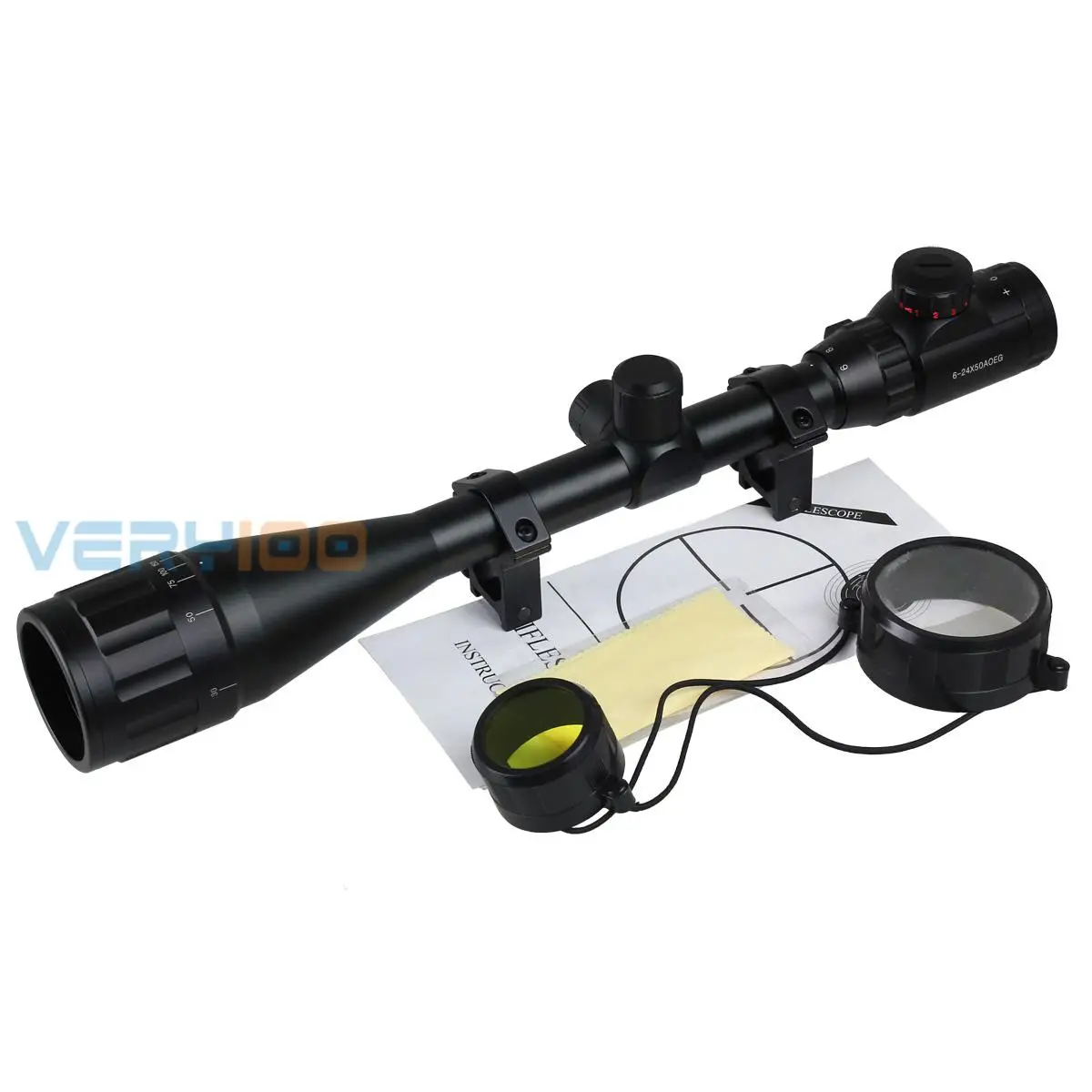 6-24x50 aoeg Красный Зеленый Mil-dot с подсветкой прицел для воздушной винтовки Охота на открытом воздухе