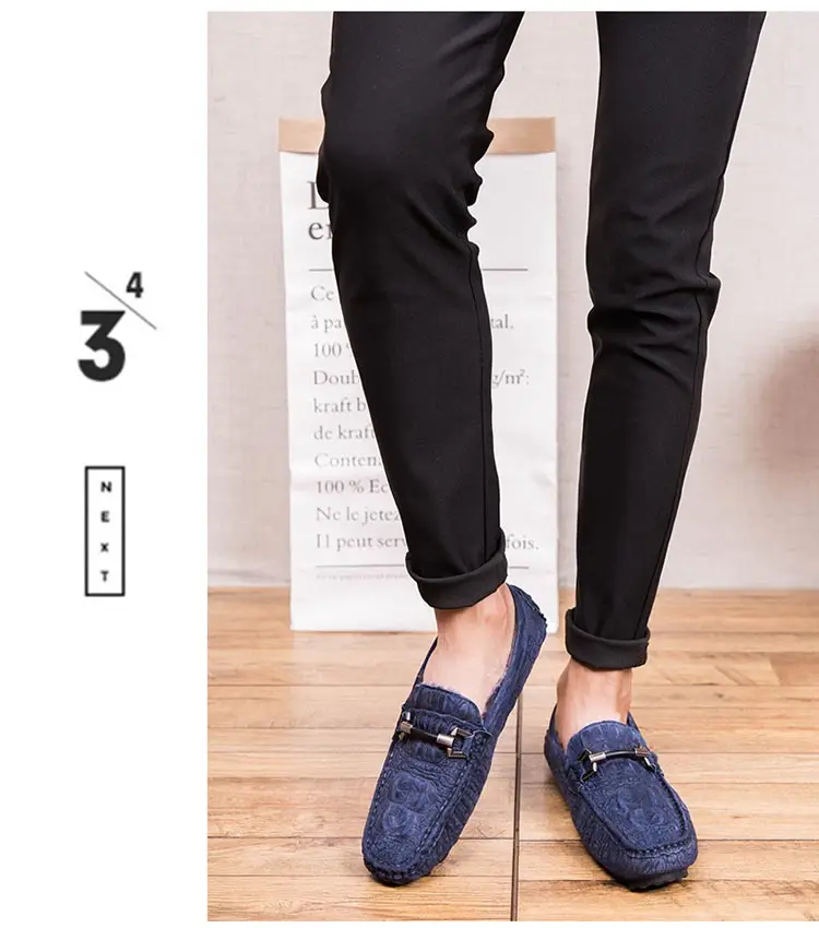 Men Loafers Plush Keep Warm Soft Moccasins Winter Suede Leather Slip On Shoes Casual Mens Fur Flats Gommino Driving Shoes Black