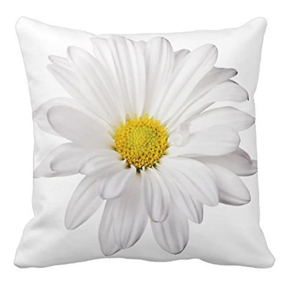 Чехол на подушку в сельском стиле с принтом ромашки мягкий лен хлопок домашний