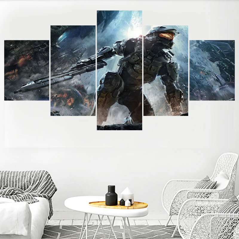 Художественные настенные картины 5 панелей популярная игра домашний декор