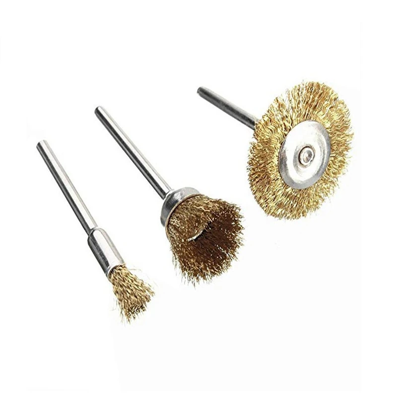 36 pcs/set Power tool Accessories Steel Copper Brass Wire Brush Polish Wheels Metal Surface for Dremel Rotary Tools High Quality |