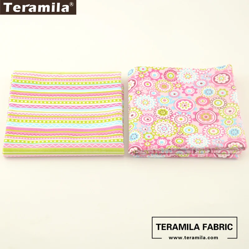 Teramila Cotton Twill Fabric 2 Pcs/lot 50cmx100cm Printed Flowers Style Quilting Sewing Clothing Patchwork Decoration | Дом и сад
