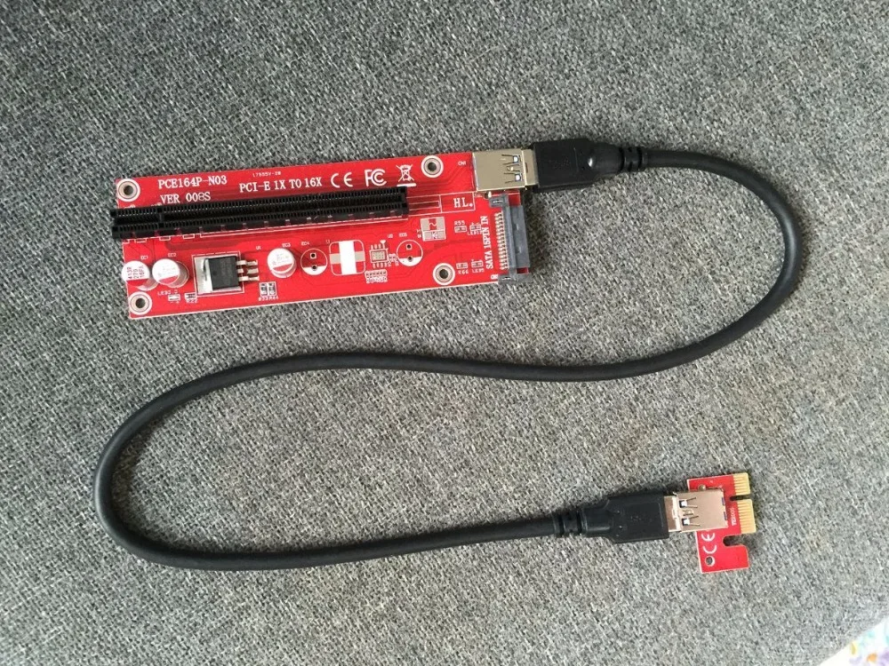 10 компл./лот VER 008S PCIe 1x до 16x SATA Type PCI Express Райзер карта e Удлинительный адаптер|pcie 1x|pcie to 16xset |