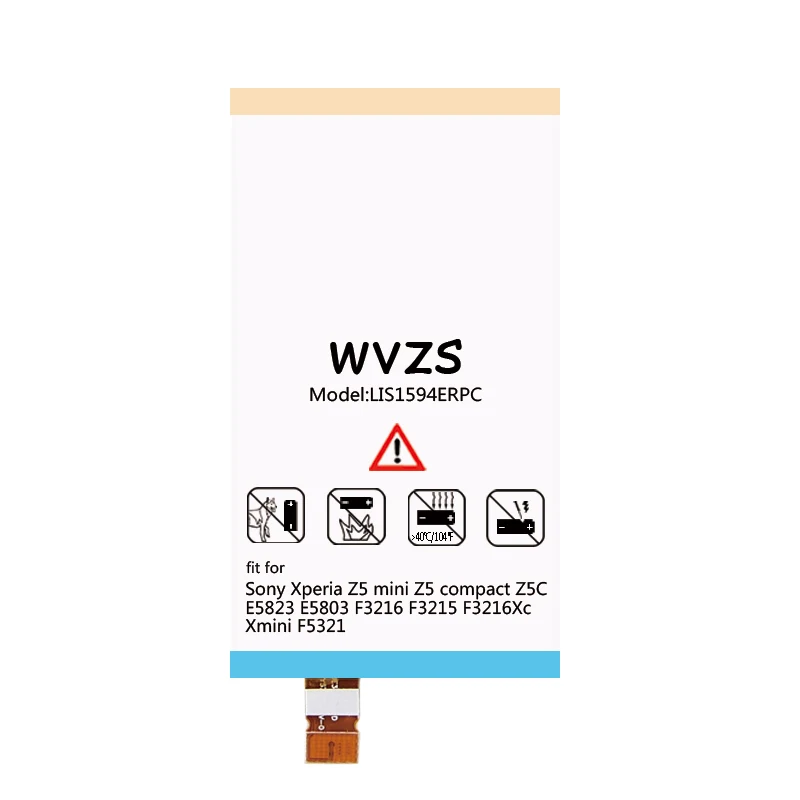 Wvzs 3700 мА/ч замена Батарея LIS1594ERPC для Sony Xperia Z5 mini компактный Z5C E5823 E5803 F3216 F3215 F3216Xc Xmini