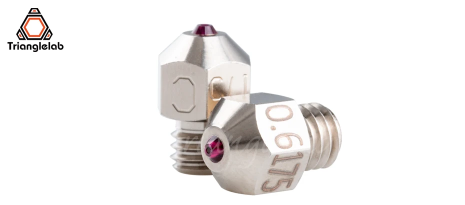 trianglelab MK8 Plated Copper ruby nozzle Ultra high temperature Compatible with special materials PETG ABS PEI PEEK NYLON