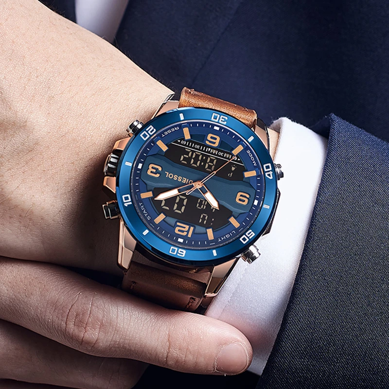 Дизсол брендовые роскошные часы мужские повседневные кварцевые спортивные