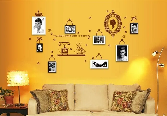 

The new mirror frame in the bedroom a sitting room glass stickers fifth generation can move a wall post free shipping