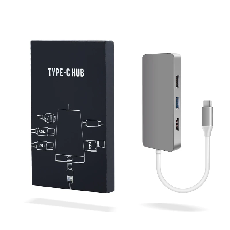 Адаптер Yojock USB 7 в 1 адаптер с питанием от HDMI SD TF для ноутбука MacBook 3 0 Type C|adapter with