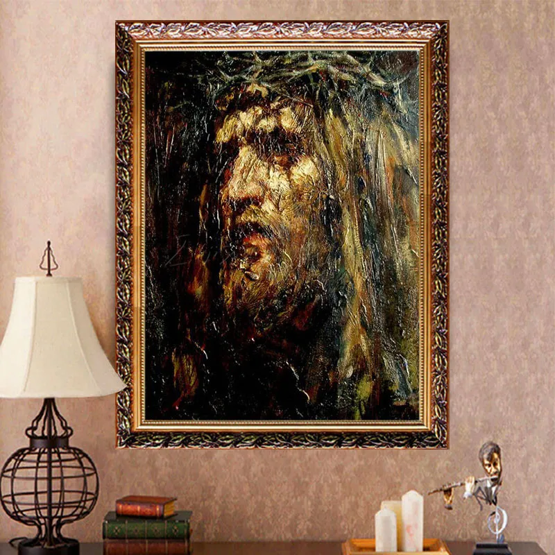 Картина маслом на холсте с изображением Иисуса Христа|art pictures|picture for living roomcanvas poster
