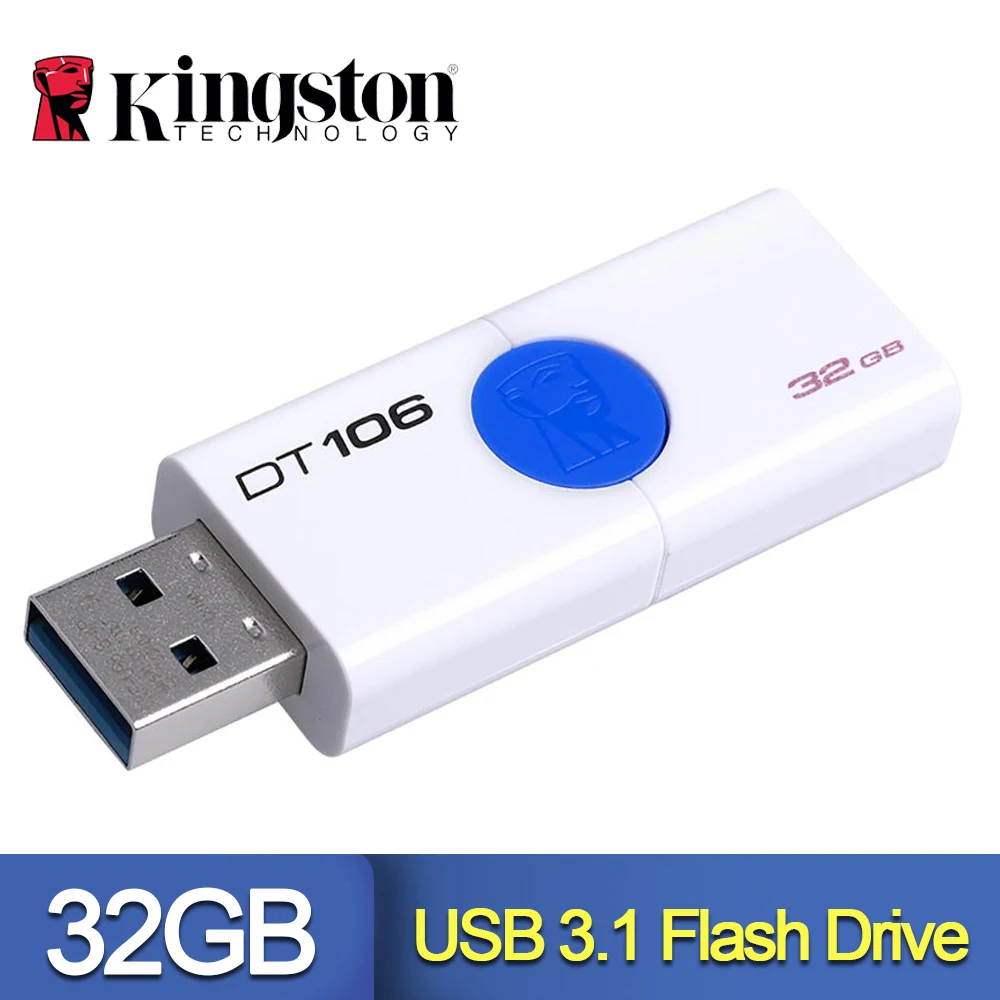 Оригинальный Kingston USB флеш накопитель DT106 Флешка 3 1 32 Гб u диск Память Флэш память