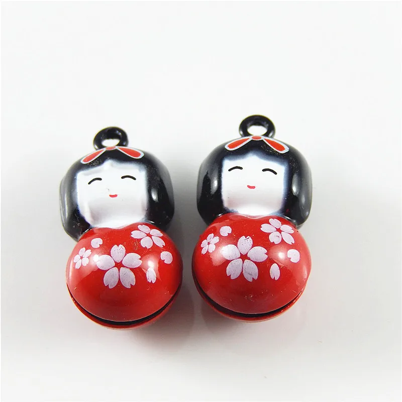 GraceAngie 5 шт. Красочные Подвески из сплава Мультяшные девушки Подвеска колокольчик