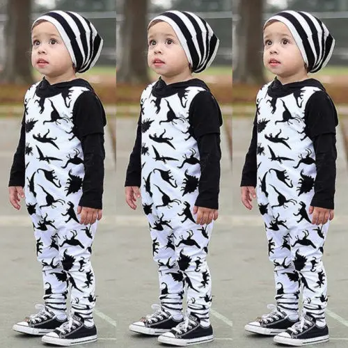 Штаны с длинными рукавами и рисунком для маленьких мальчиков комбинезон
