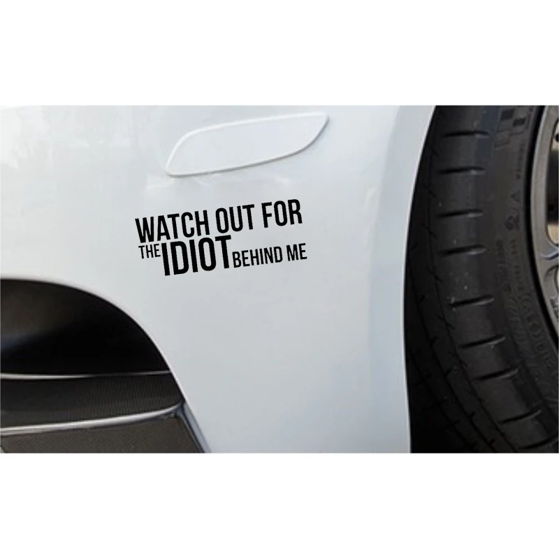 QYPF 15 см * 5 часы для IDIOT BEHIND ME забавная персональная наклейка автомобиля черный