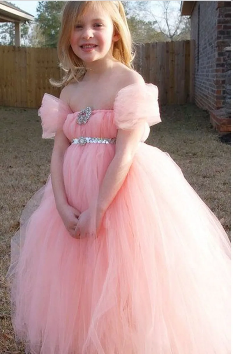 Для девочек платье для первого причастия в цветочек платья свадьбы с бантом