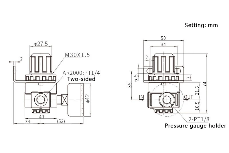 Клапан регулятора давления компрессора с 5 м полиуретановой трубкой 8 мм |