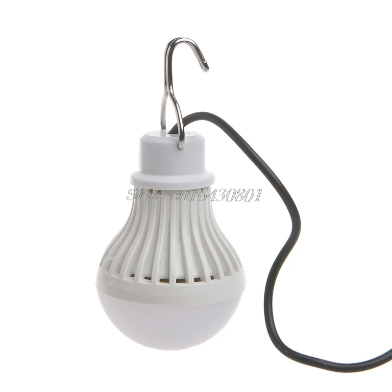 

5W 10 LED Energy Saving USB Bulb Light Camping / Home Night Lamp Hook Switch #K4U3X#