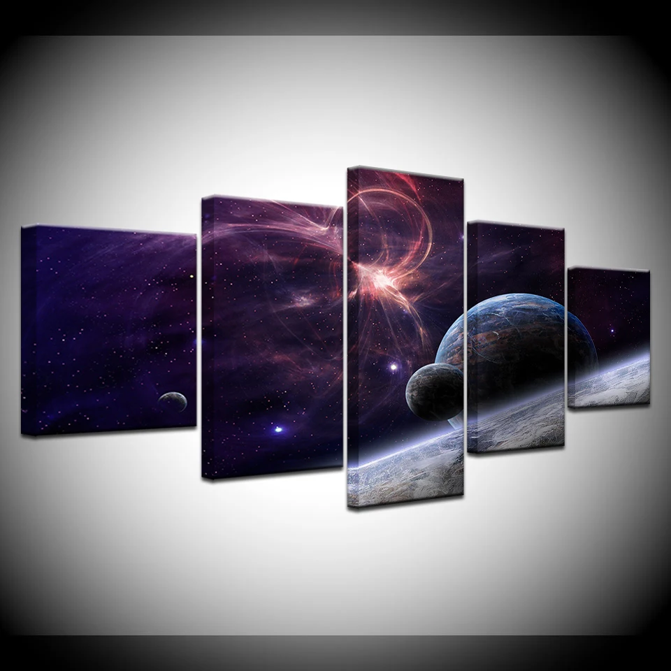 SpaceX Fanstore Звезда современный 5 Панель настенный постер Холст Искусство Живопись
