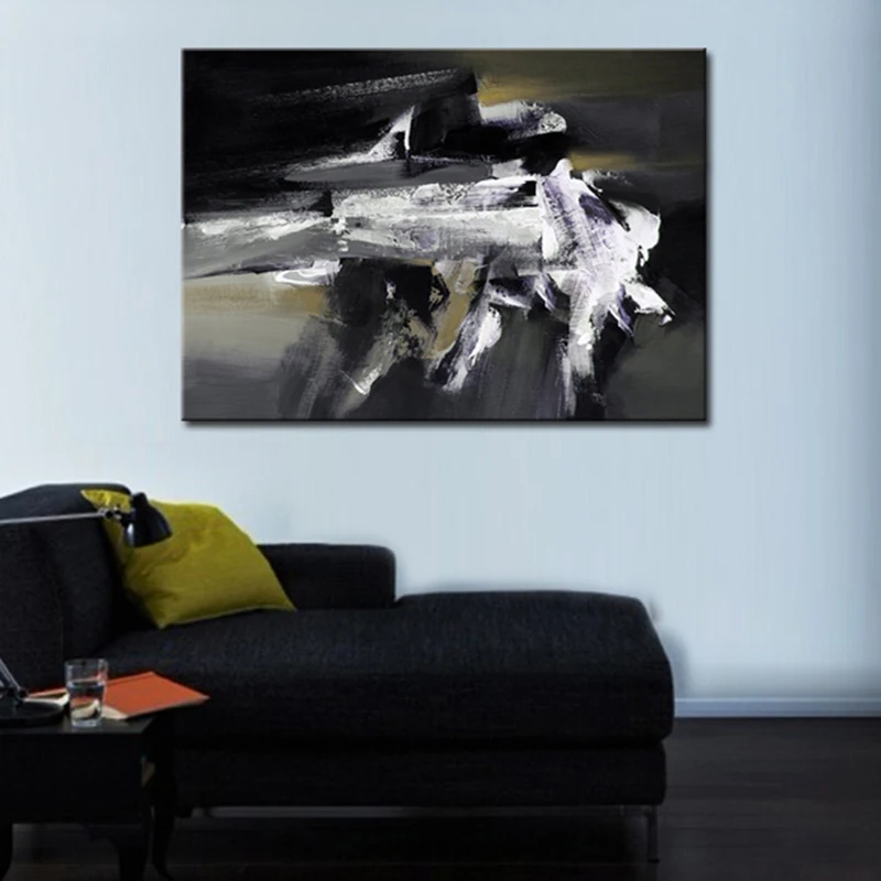 2016 новейший дизайн Горячая продажа 100% ручная роспись простой акриловый черный