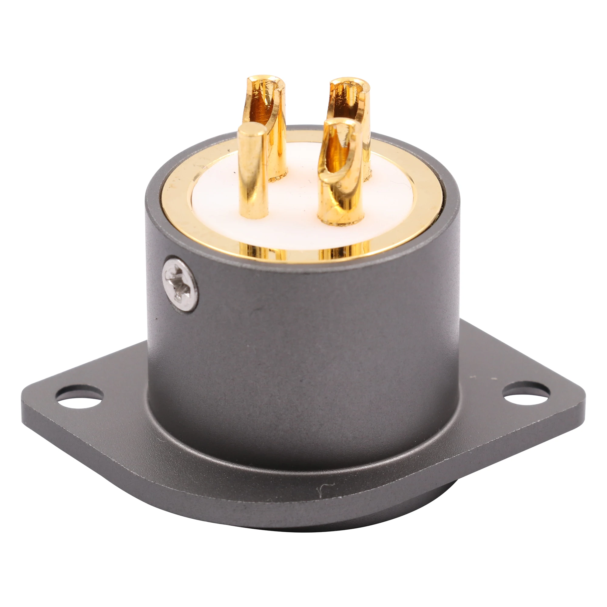Выборг медь 3Pin Мужской Женский XLR разъем баланс разъем для HiFi аудио усилитель микрофон 24 К позолоченный панель крепление 1 шт