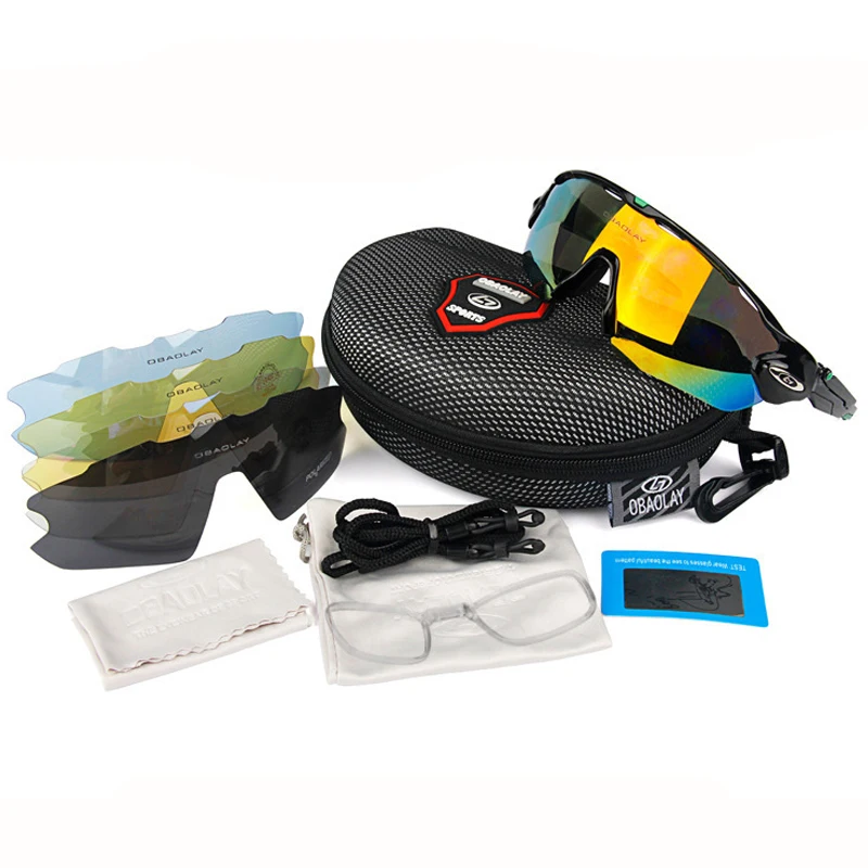 Поляризационные велосипедные солнцезащитные очки набор для спорта на открытом