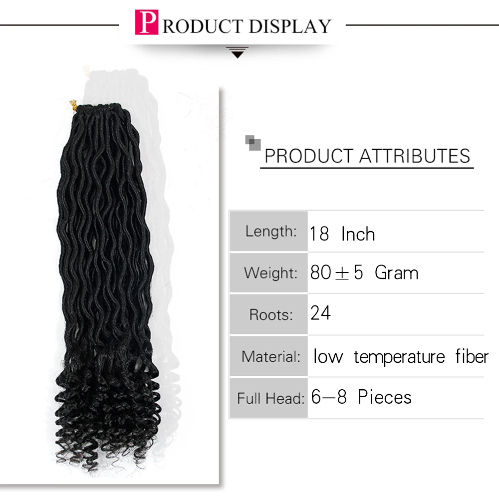YXCHERISHAIR Kanekalon искусственного волокна Locs вязаный крючком волос 20 дюймов химическое